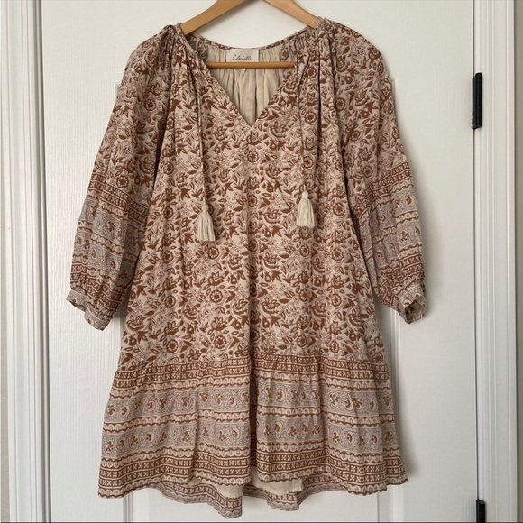 Pre Owned Cleobella ‘Rosy’ Mini Dress Tamil Block Print - Picture 4 of 10